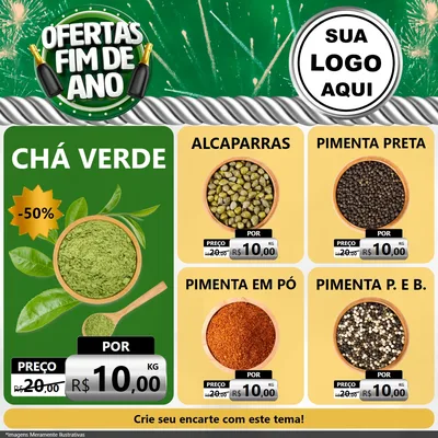 Modelo de Rede Social para Feed Facebook com o tema Ofertas Fim de Ano para Produtos Naturais