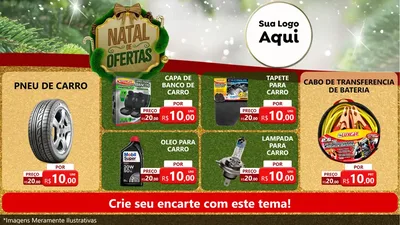 Modelo de TV para TV Horizontal com o tema Ofertas de Natal para Auto peças