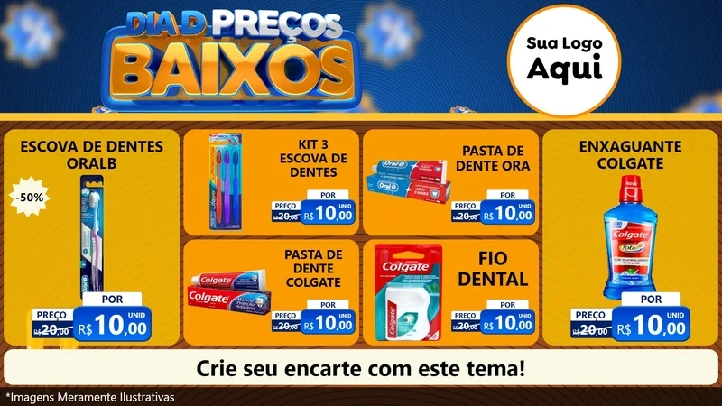 Modelo de TV para TV Horizontal com o tema Dia D Preço Baixo para Higiene Pessoal