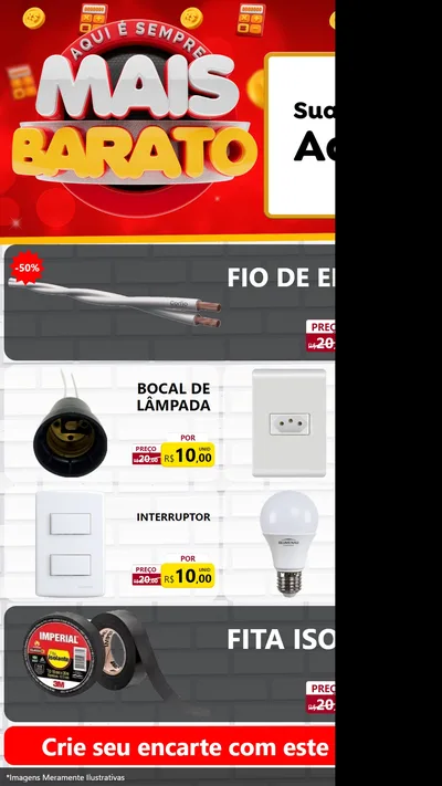 Modelo de TV para TV Vertical com o tema Mais Barato para Materiais Elétricos