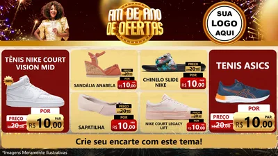 Modelo de TV para TV Horizontal com o tema Fim de Ano de Ofertas para Calçados