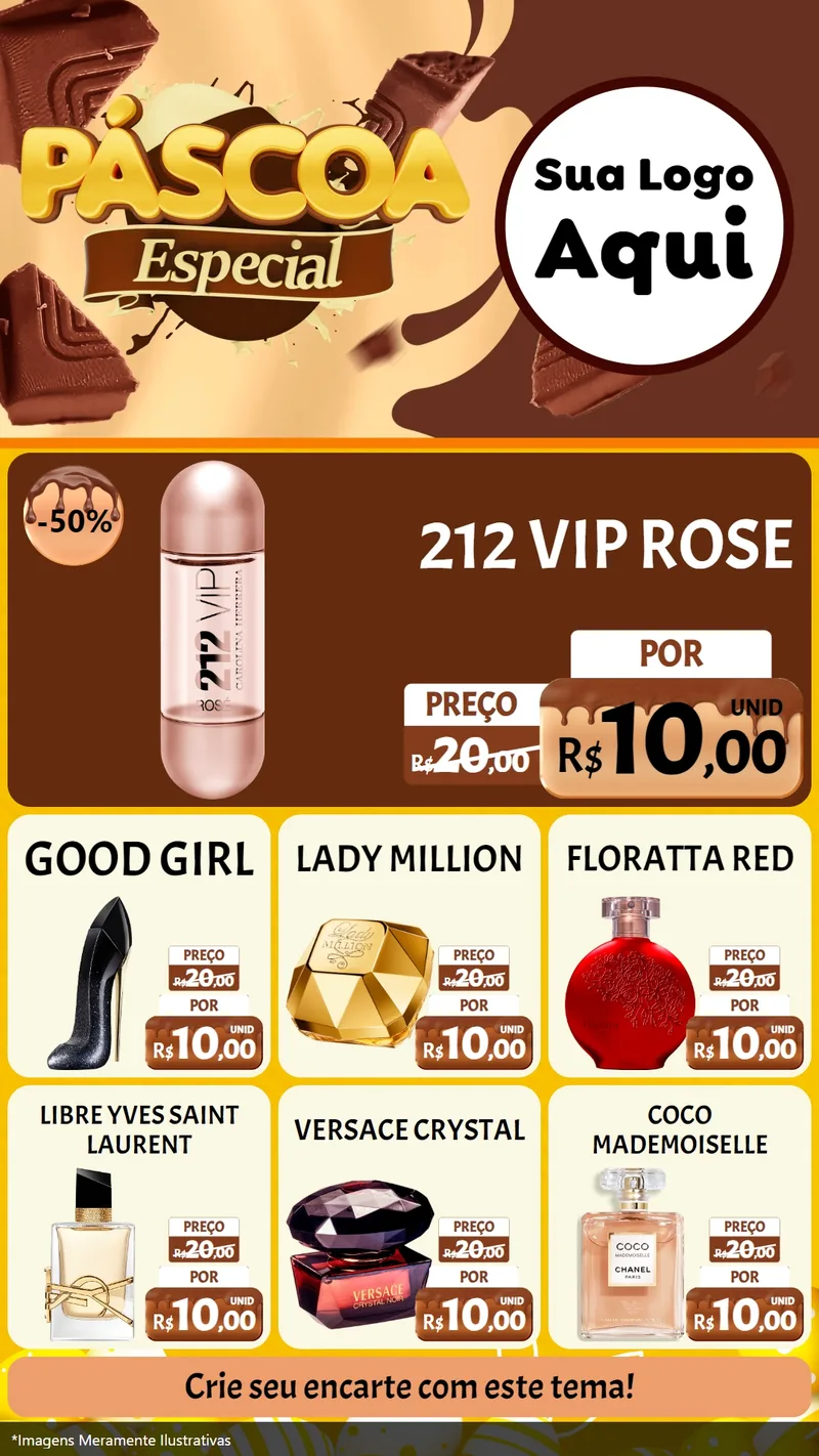 Modelo de Rede Social para Stories com o tema Páscoa Especial para Perfumes