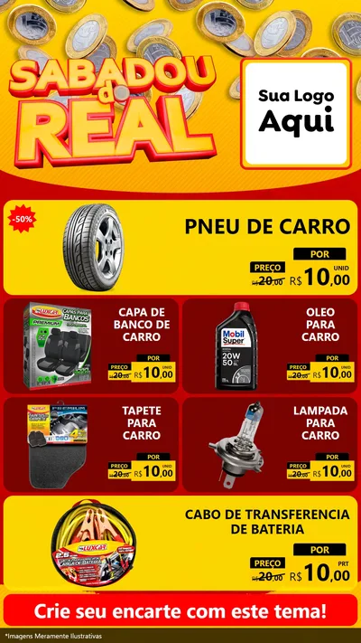 Modelo de TV para TV Vertical com o tema Sabadou do Real para Auto peças
