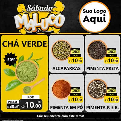 Modelo de Rede Social para Feed Facebook com o tema Sábado Maluco para Produtos Naturais