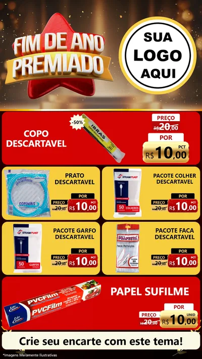 Modelo de TV para TV Vertical com o tema Fim de Ano Premiado para Embalagens