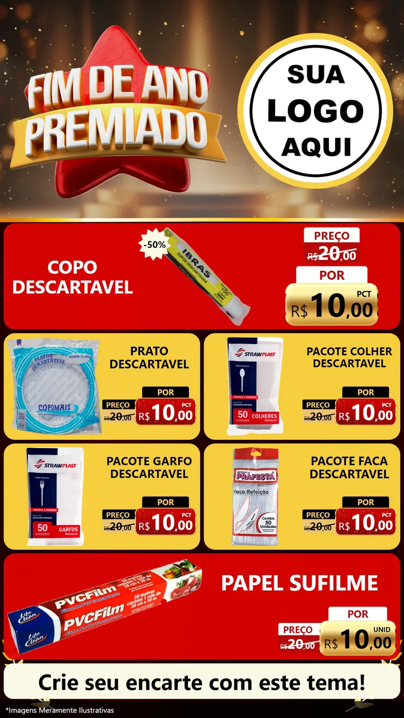 Modelo de TV para TV Vertical com o tema Fim de Ano Premiado para Embalagens