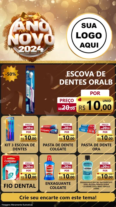 Modelo de Rede Social para Stories com o tema Feliz Ano Novo 2027 para Higiene Pessoal