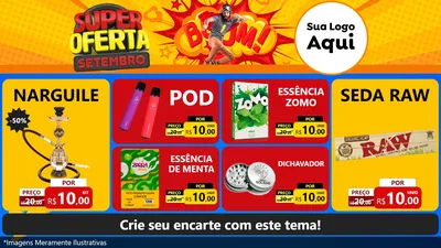 Modelo de TV para TV Horizontal com o tema Super Oferta Setembro para Tabacaria