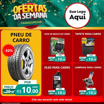 Modelo de Rede Social para Feed Facebook com o tema Ofertas da Semana Farroupilha para Auto peças