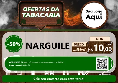Modelo de Cartaz para Cartaz A4 Horizontal com o tema Ofertas da Tabacaria para Tabacaria