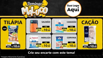 Modelo de TV para TV Horizontal com o tema Domingo Maluco para Peixaria