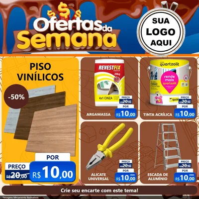Modelo de Rede Social para Feed Facebook com o tema Ofertas da Semana - Páscoa para Material para Construção
