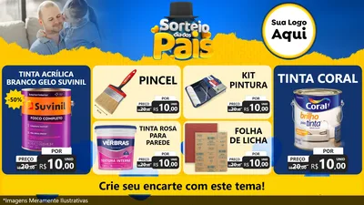 Modelo de TV para TV Horizontal com o tema Sorteio Dia Dos Pais para Tintas e Ferramentas
