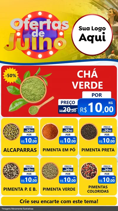 Modelo de Rede Social para Stories com o tema Ofertas de Julho para Produtos Naturais