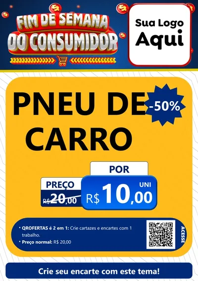 Modelo de Cartaz para Cartaz A4 Vertical com o tema Fim de Semana do Consumidor para Auto peças