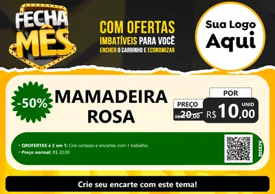 Modelo de Cartaz para Cartaz A4 Horizontal com o tema Fecha Mês para Bebês