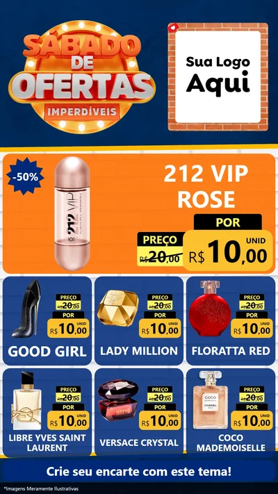 Modelo de Rede Social para Stories com o tema Sábado de Ofertas Imperdíveis para Perfumes