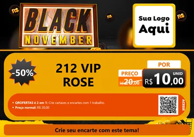Modelo de Cartaz para Cartaz A4 Horizontal com o tema Black November para Perfumes