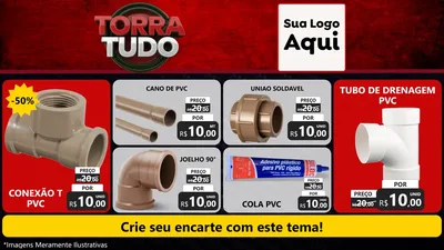 Modelo de TV para TV Horizontal com o tema Torra Tudo para Tubos e conexões