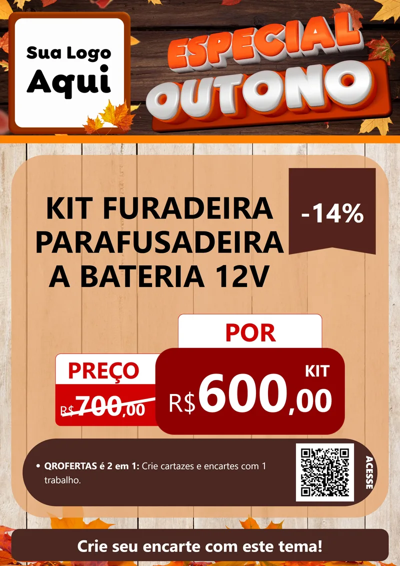 Modelo de Cartaz para Cartaz A4 Vertical com o tema Especial Outono para Maquinas e Ferramentas
