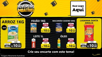 Modelo de TV para TV Horizontal com o tema Fevereiro Imbatível para Supermercado