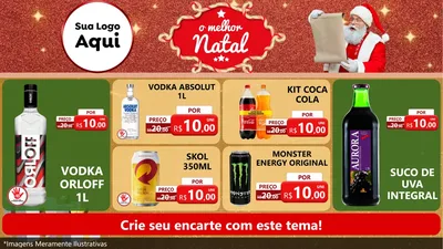 Modelo de TV para TV Horizontal com o tema O Melhor Natal para Distribuidora de bebidas