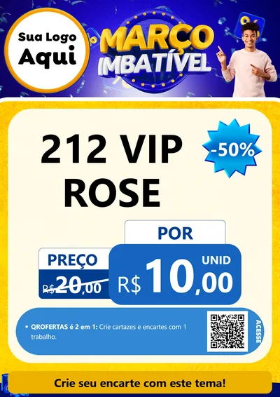 Modelo de Cartaz para Cartaz A4 Vertical com o tema Março Imbatível para Perfumes