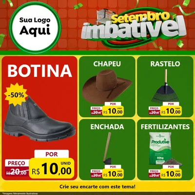 Modelo de Rede Social para Feed Facebook com o tema Setembro Imbatível para Agropecuária