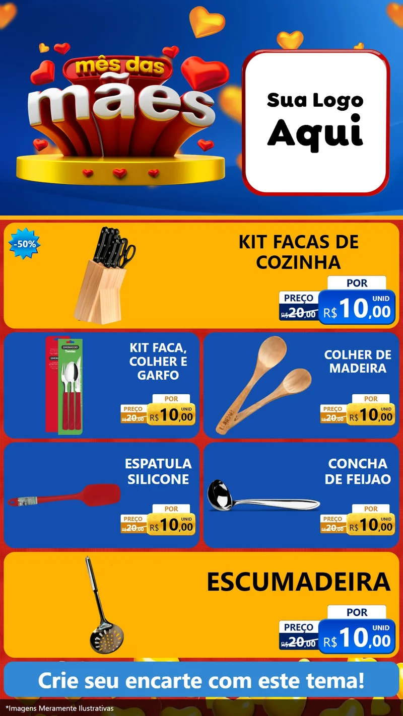 Modelo de TV para TV Vertical com o tema Mês das Mães para Utilidades Domésticas