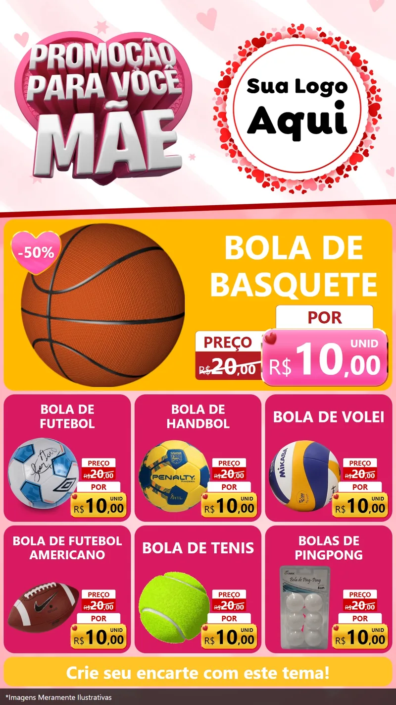 Modelo de Rede Social para Stories com o tema Promoção Para Você Mãe para Artigos Esportivos