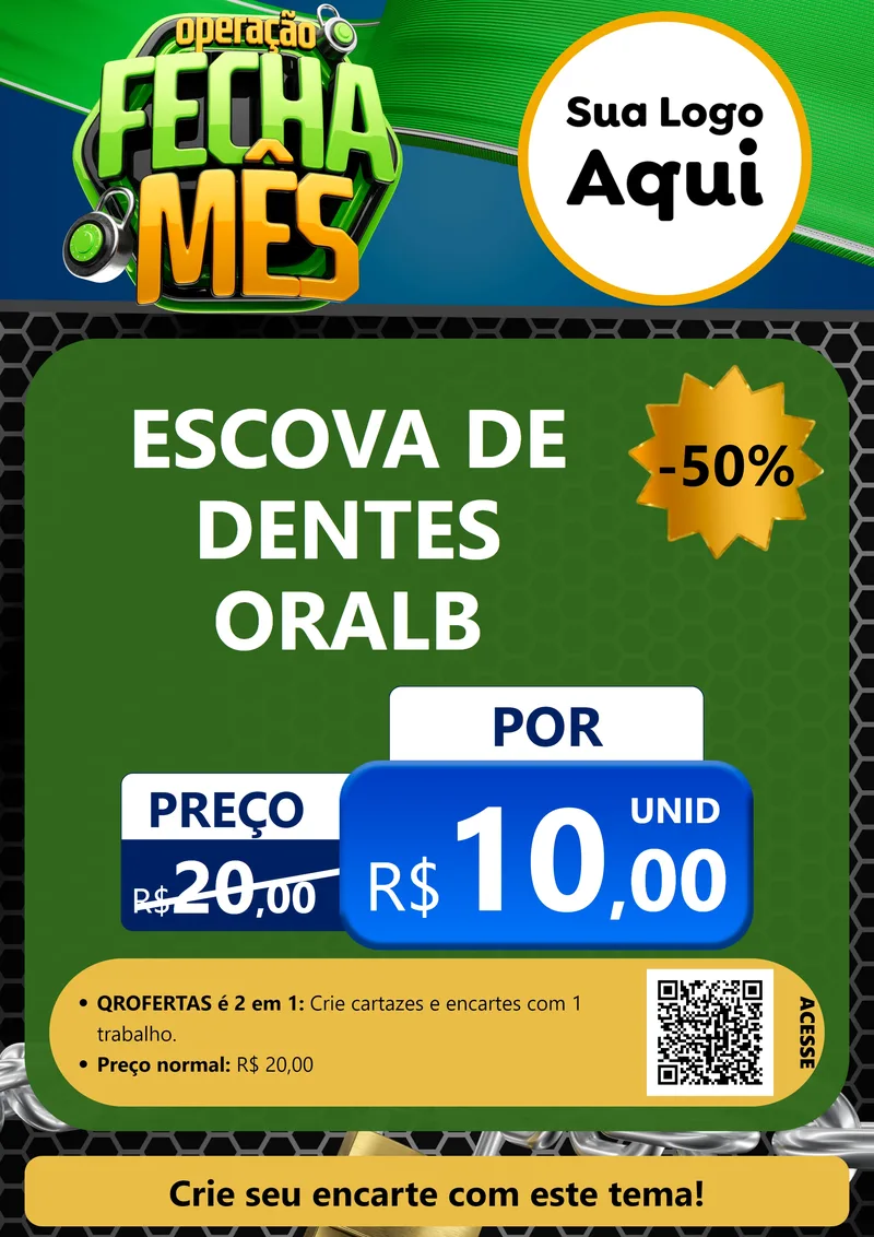 Modelo de Cartaz para Cartaz A4 Vertical com o tema Operação Fecha Mês para Higiene Pessoal