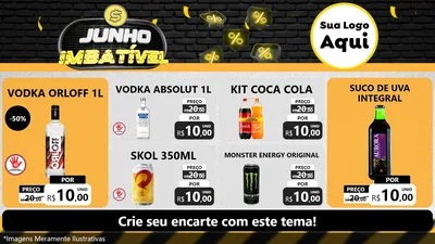 Modelo de TV para TV Horizontal com o tema Junho Imbatível para Distribuidora de bebidas