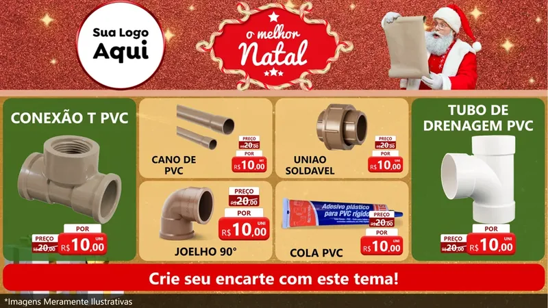 Modelo de TV para TV Horizontal com o tema O Melhor Natal para Tubos e conexões