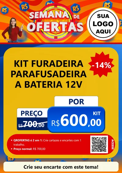 Modelo de Cartaz para Cartaz A4 Vertical com o tema Semana de Ofertas para Maquinas e Ferramentas