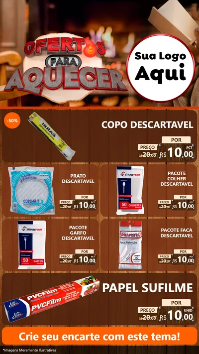 Modelo de TV para TV Vertical com o tema Ofertas Para Aquecer para Embalagens