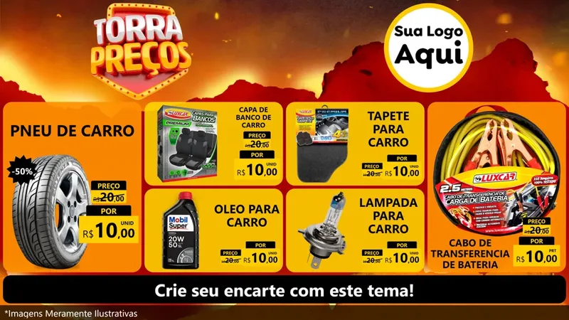 Modelo de TV para TV Horizontal com o tema Torra Preços para Auto peças
