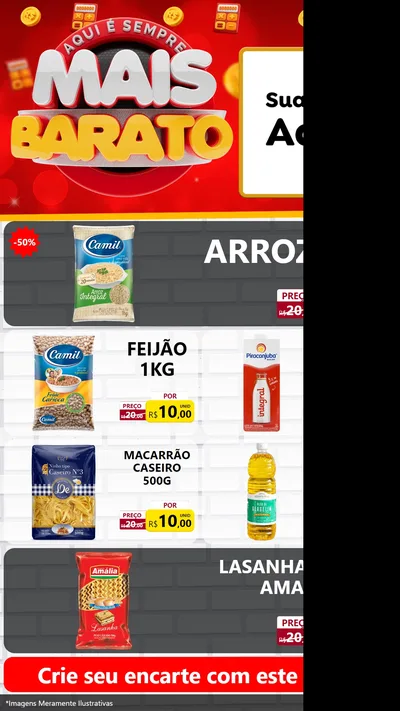 Modelo de TV para TV Vertical com o tema Mais Barato para Supermercado