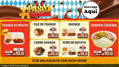 Modelo de TV para TV Horizontal com o tema Páscoa Premiada para Restaurante
