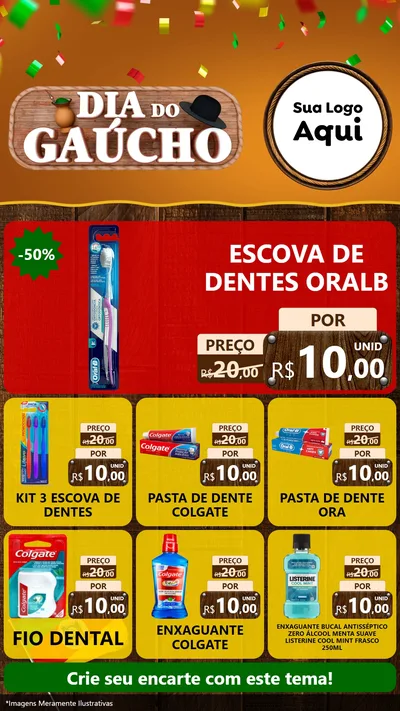 Modelo de Rede Social para Stories com o tema Dia do Gaúcho para Higiene Pessoal