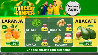 Modelo de TV para TV Horizontal com o tema Torcida Campeã - Copa para Hortifrúti