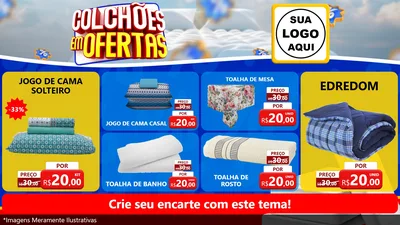 Modelo de TV para TV Horizontal com o tema Colchões Em Ofertas para Cama, Mesa e Banho