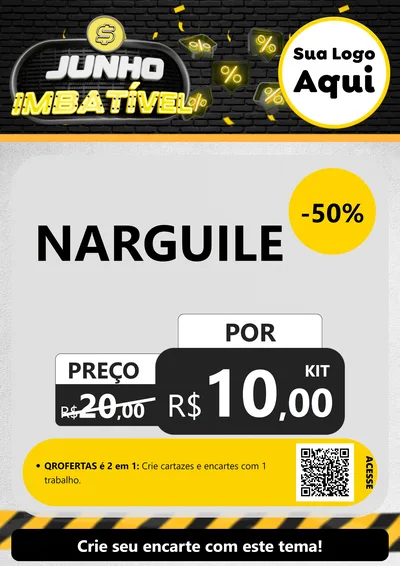 Modelo de Cartaz para Cartaz A4 Vertical com o tema Junho Imbatível para Tabacaria