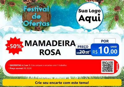 Modelo de Cartaz para Cartaz A4 Horizontal com o tema Festival de Ofertas - Inverno para Bebês