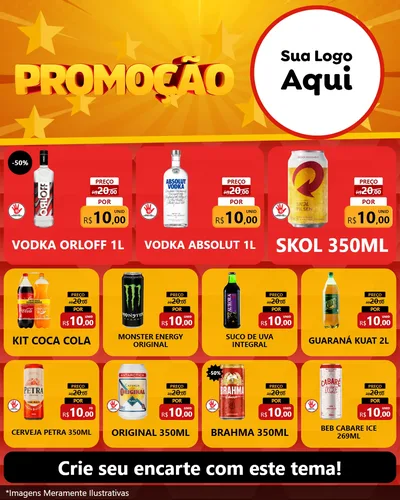 Modelo de Rede Social para Feed Instagram com o tema Promoção para Distribuidora de bebidas