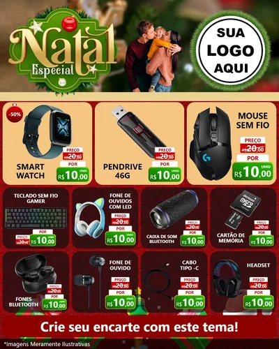 Modelo de Rede Social para Feed Instagram com o tema Natal Especial para Informática