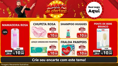 Modelo de TV para TV Horizontal com o tema Março de Ofertas! para Bebês