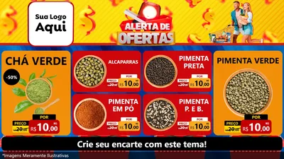 Modelo de TV para TV Horizontal com o tema Alerta de Ofertas para Produtos Naturais