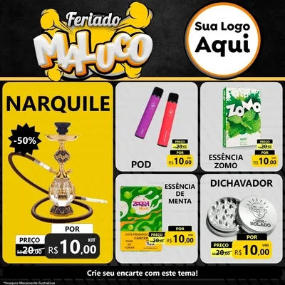 Modelo de Rede Social para Feed Facebook com o tema Feriado Maluco para Tabacaria