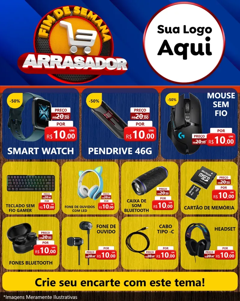Modelo de Rede Social para Feed Instagram com o tema Fim De Semana Arrasador para Informática