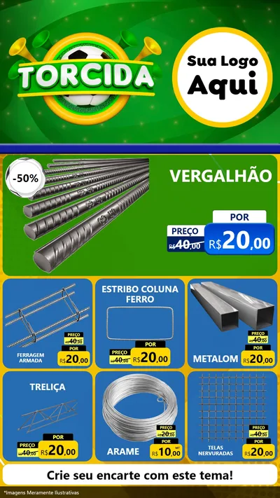 Modelo de Rede Social para Stories com o tema Torcida para Ferragens